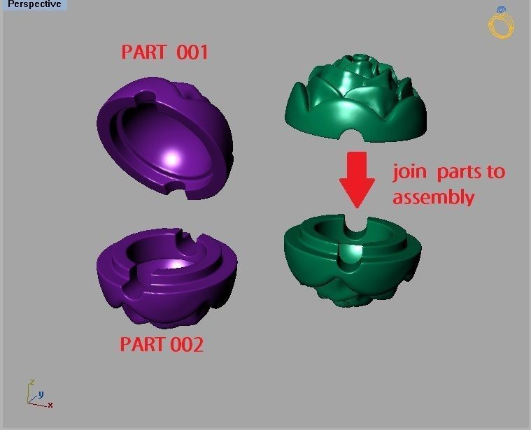 rose bead 3D print model_5