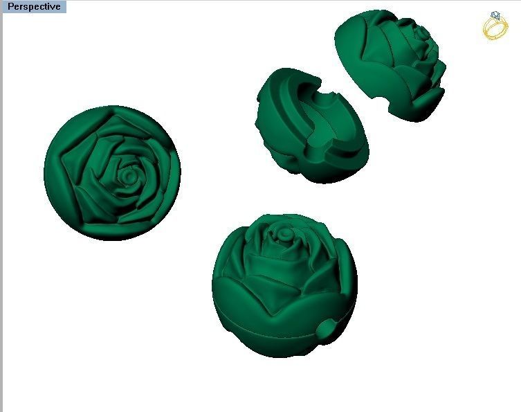 rose bead 3D print model_4