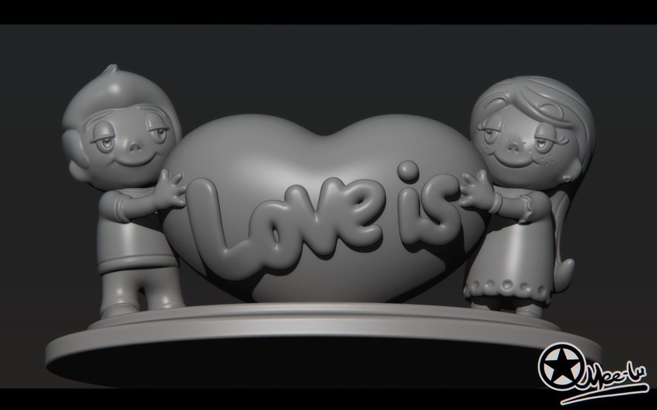 Love is  3D print model_8