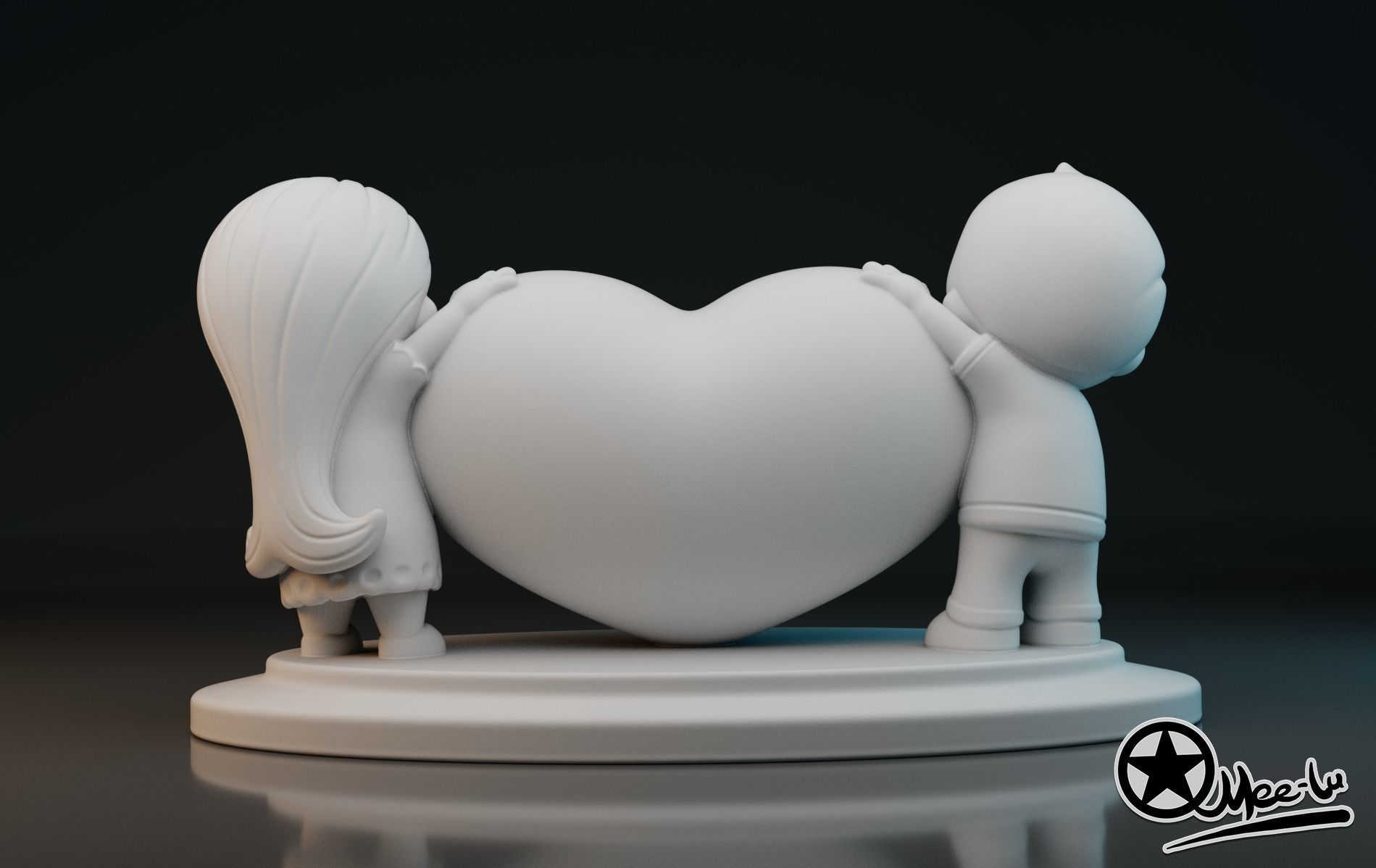 Love is  3D print model_6