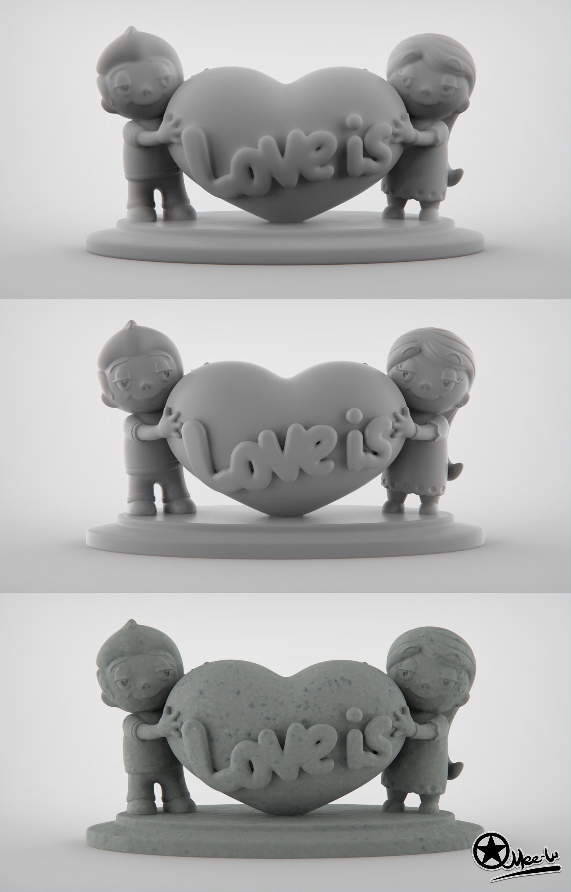 Love is  3D print model_7