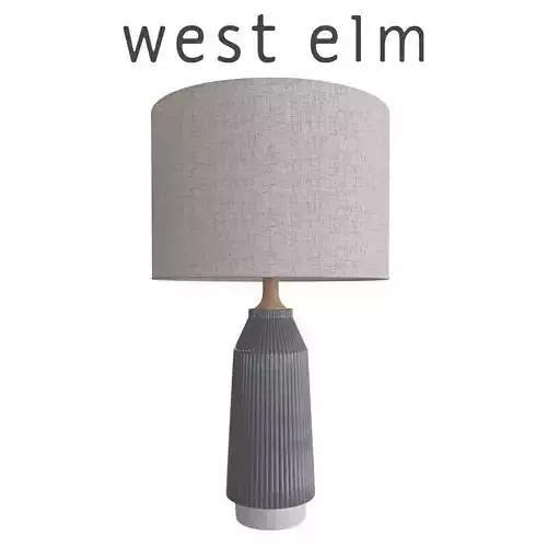 West Elm Roar Rabbit Ripple Ceramic Table Lamp Large