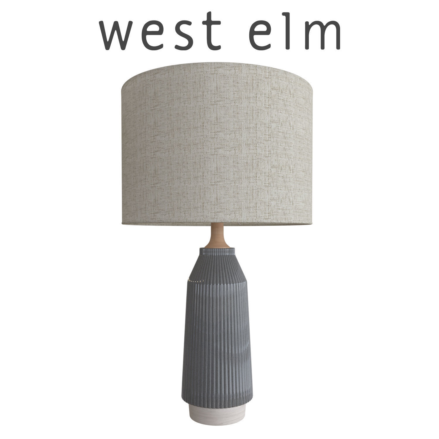 West Elm Roar Rabbit Ripple Ceramic Table Lamp 3d Model West Elm Roar Rabbit Ripple Ceramic Table Lamp Large 3d Model Max Obj Fbx Mtl 1