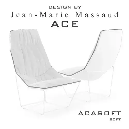Ace armchair 1 Low-poly 3D model