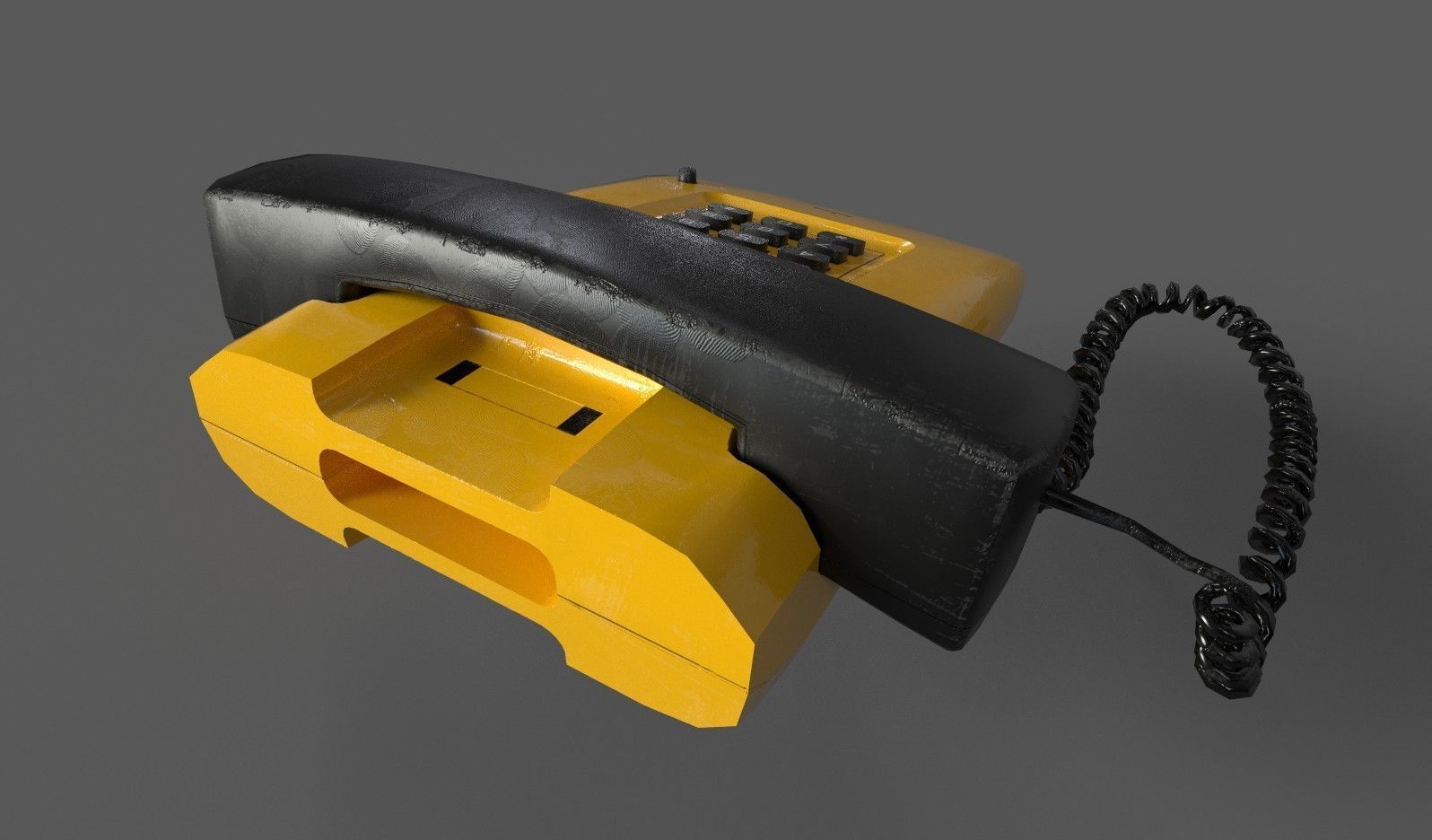 Retro Telephones Pack Low-poly 3D model_31