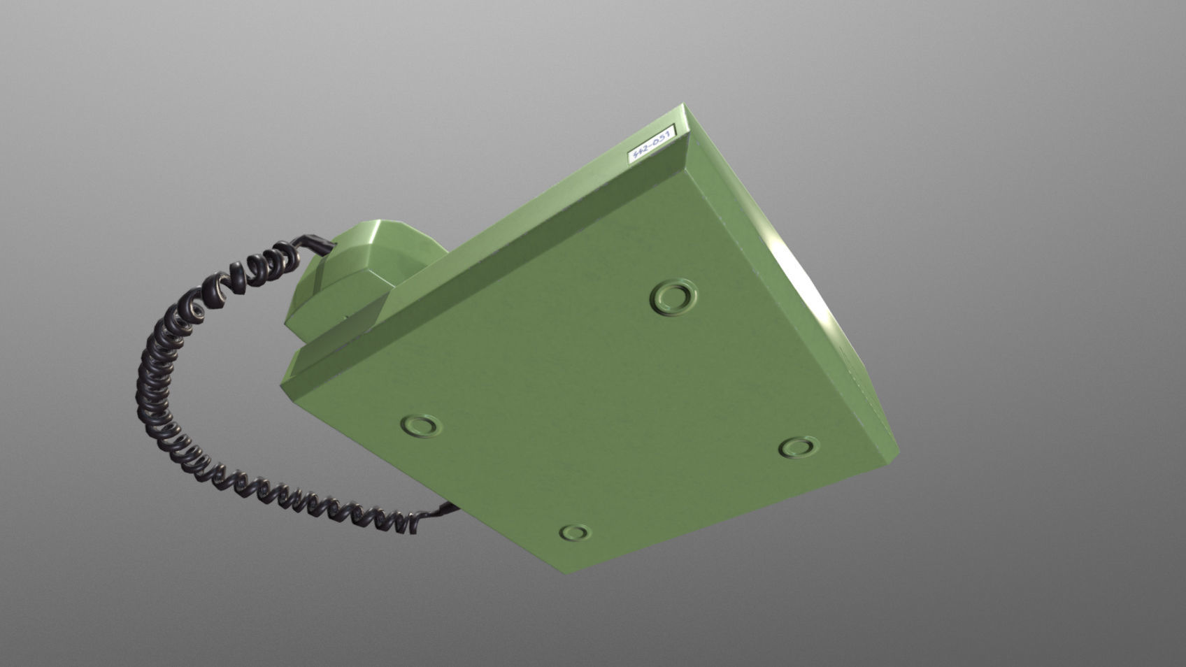 Retro Telephones Pack Low-poly 3D model_8