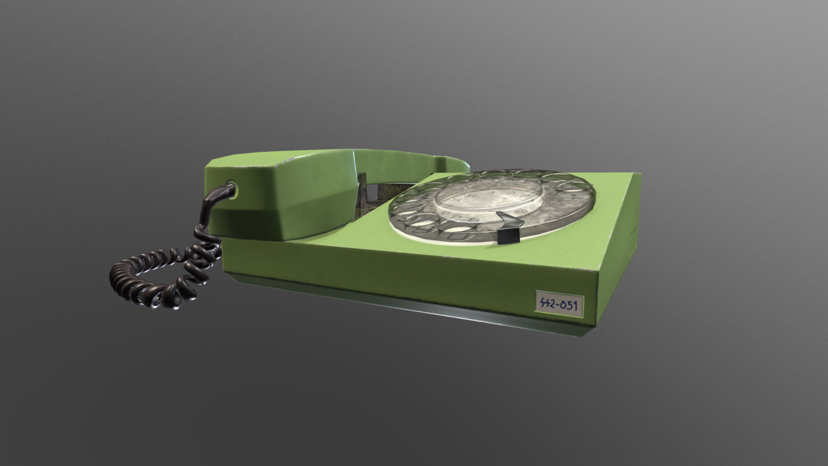 Retro Telephones Pack Low-poly 3D model_11