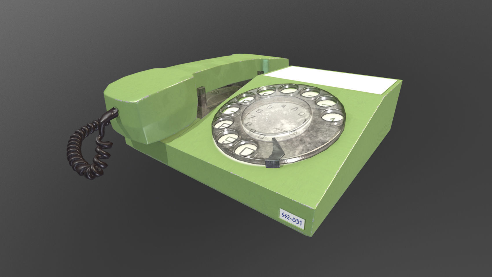 Retro Telephones Pack Low-poly 3D model_9