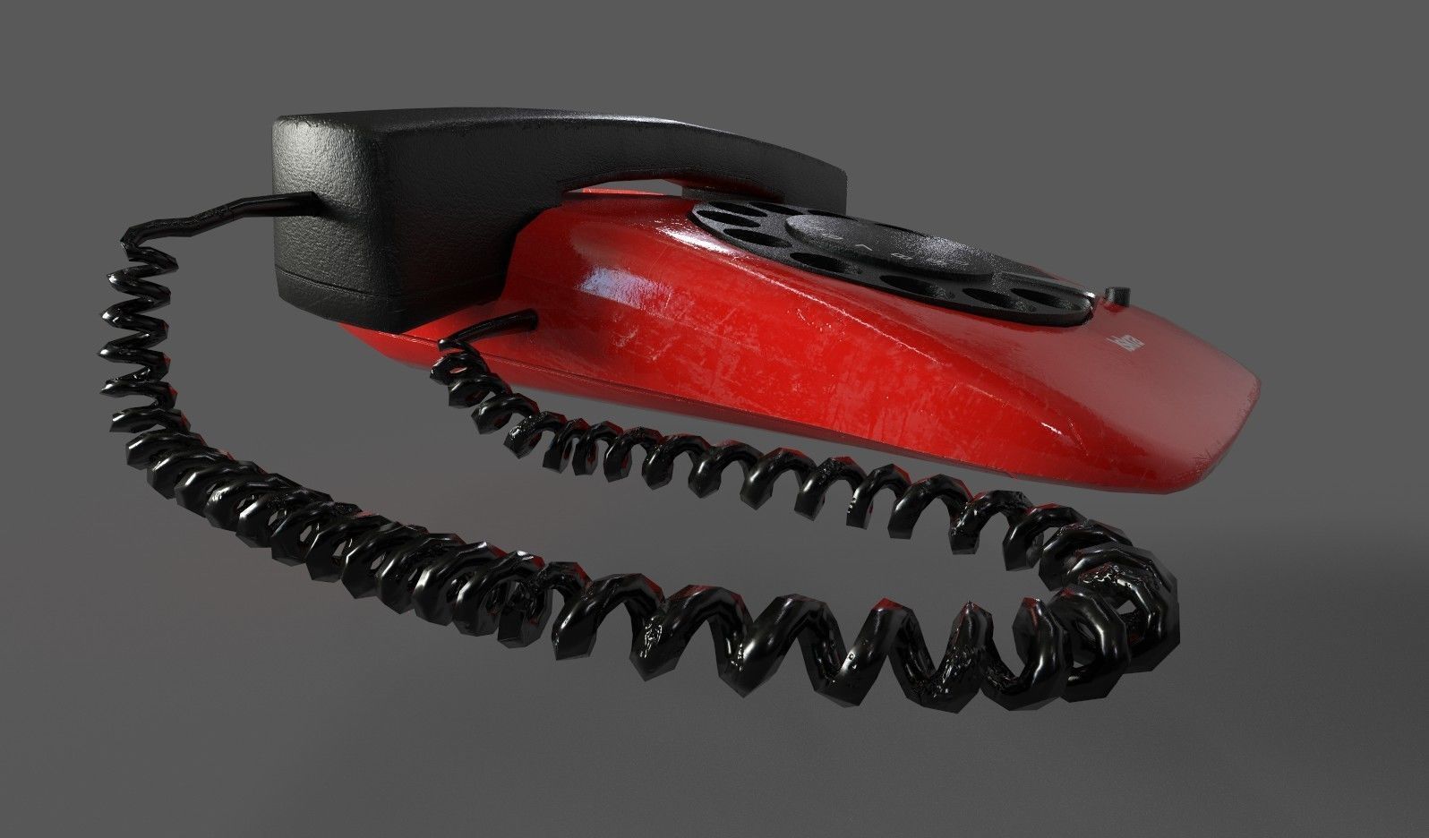 Retro Telephones Pack Low-poly 3D model_22