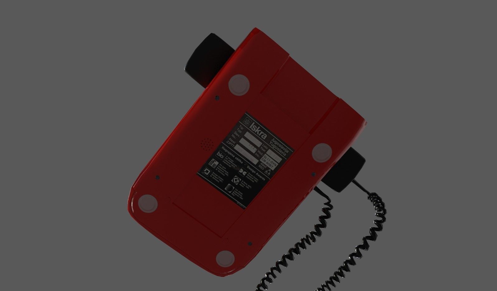 Retro Telephones Pack Low-poly 3D model_16