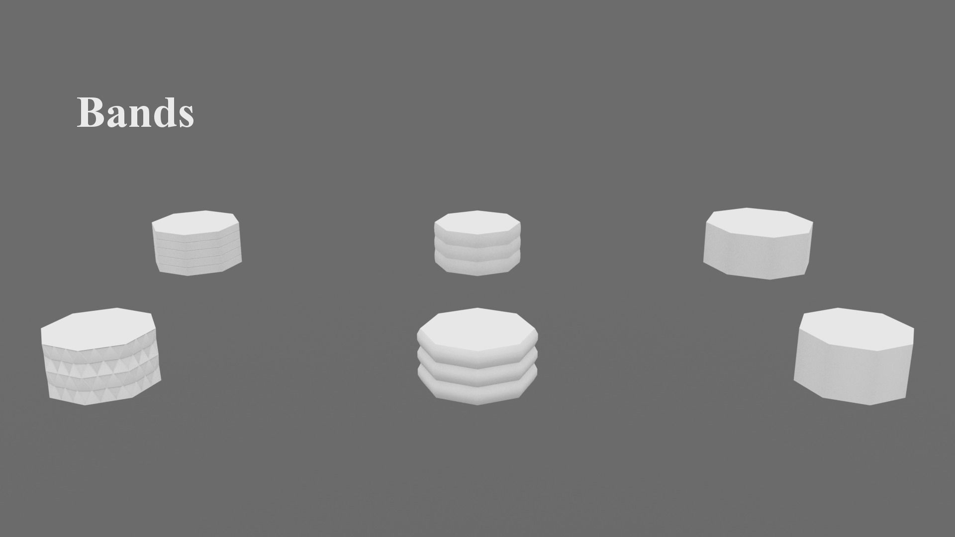 Ancient Egyptian Columns Kit Low-poly 3D model_8