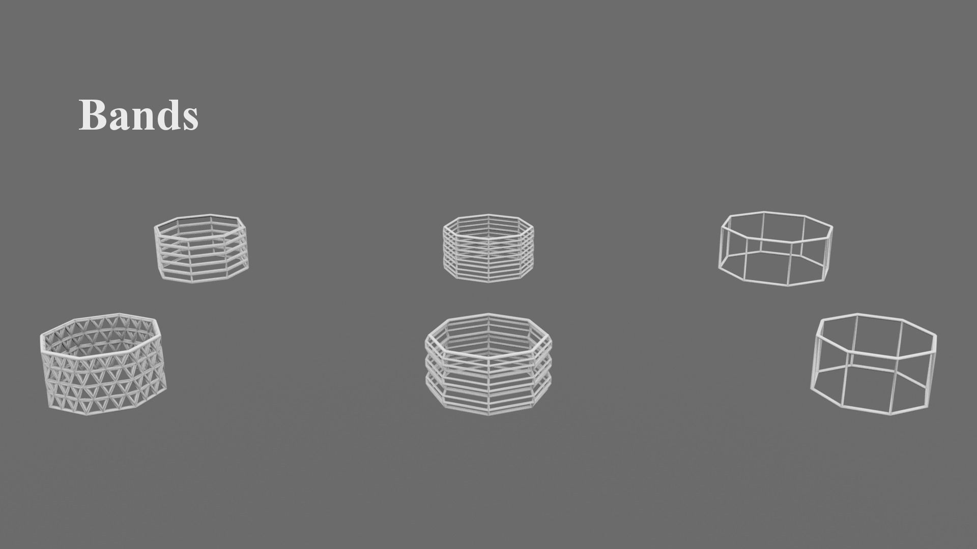 Ancient Egyptian Columns Kit Low-poly 3D model_9