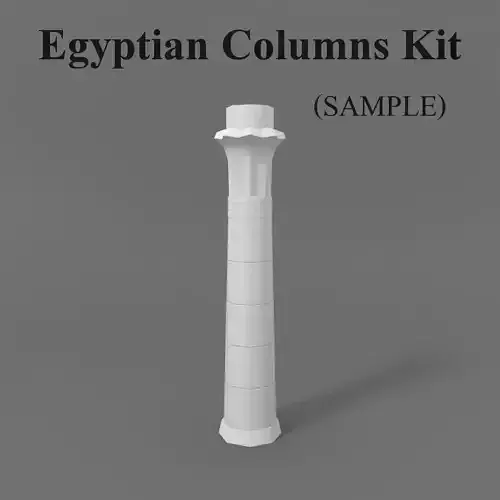 Ancient Egyptian Columns Kit FREE SAMPLE Free low-poly 3D model