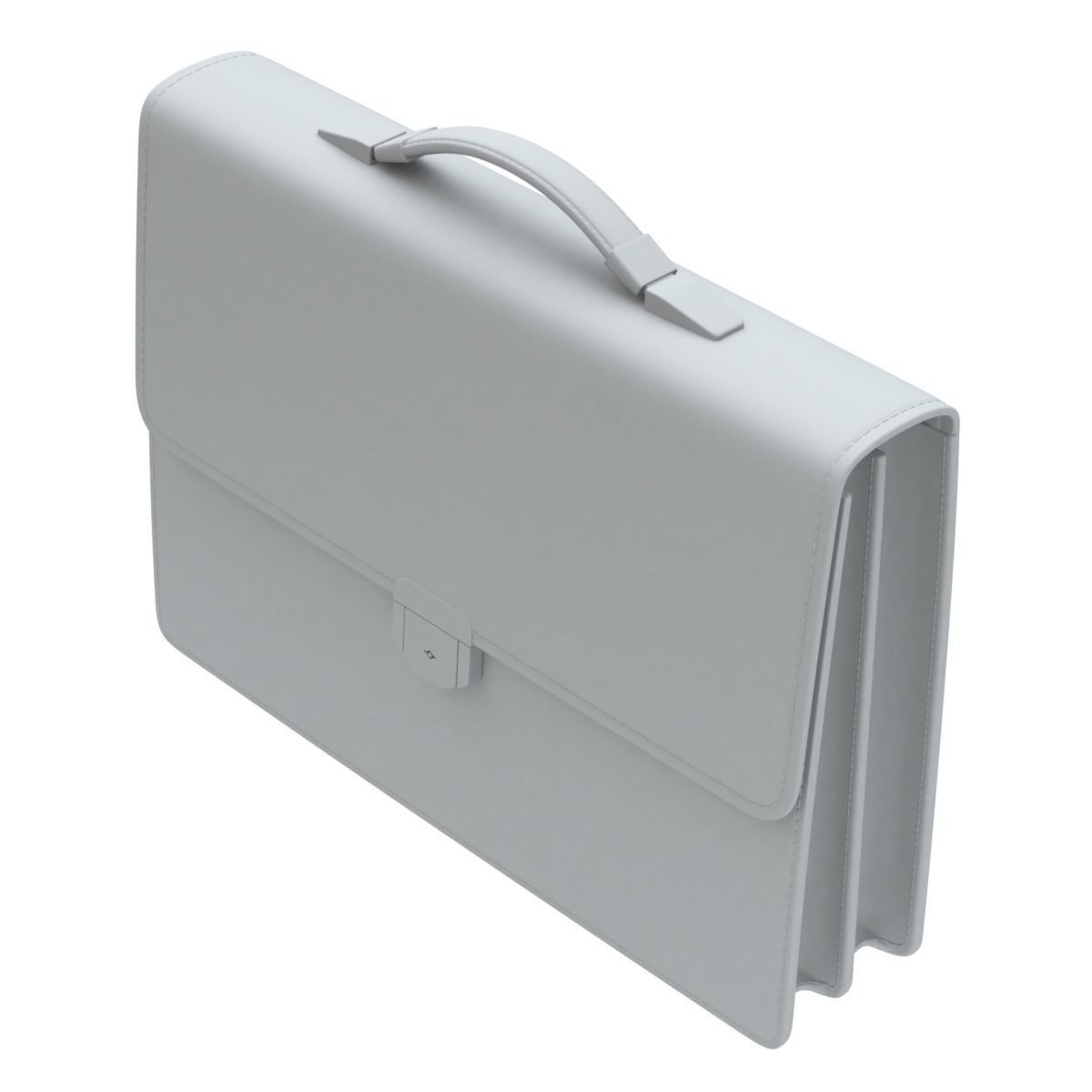 Leather Briefcase 3D model_12
