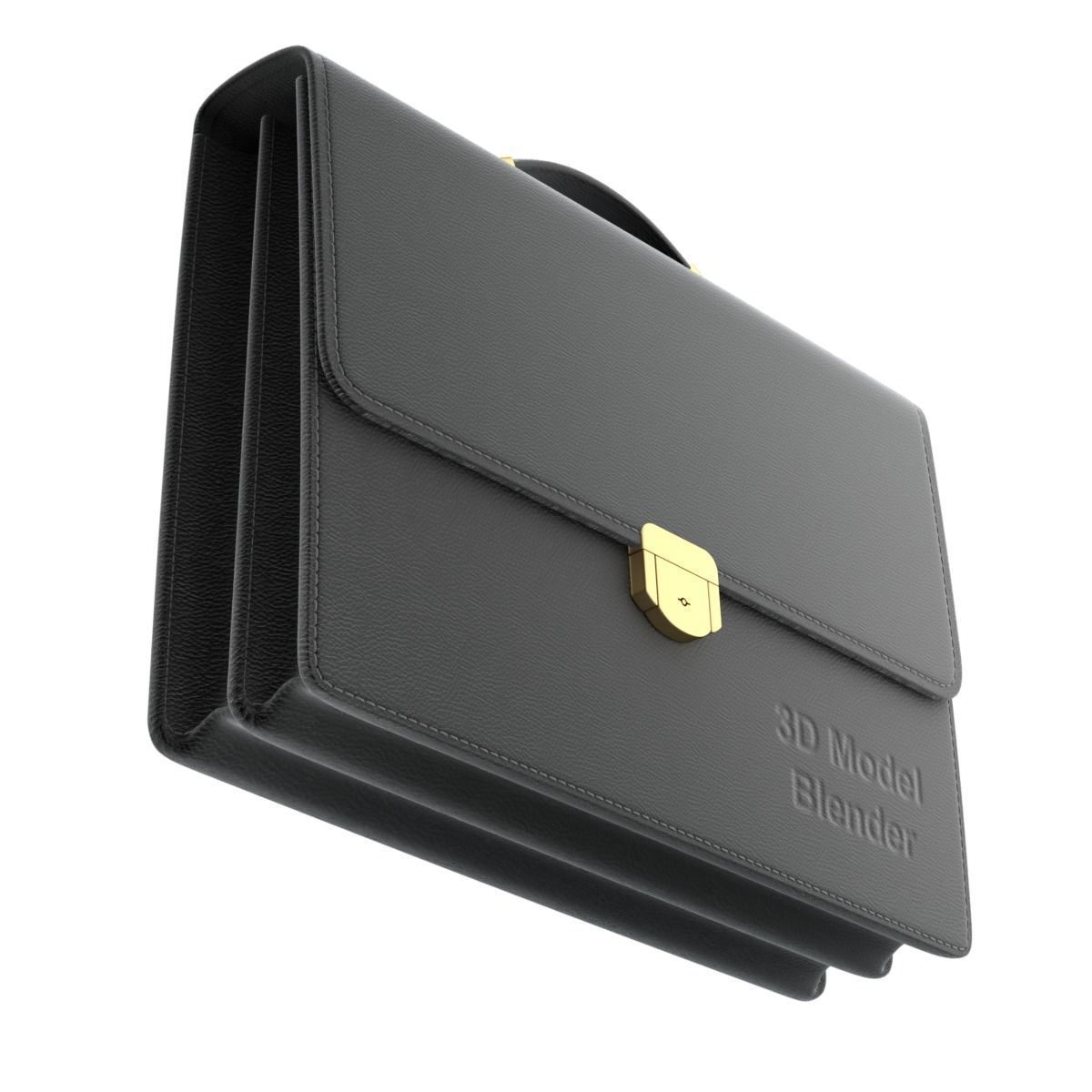 Leather Briefcase 3D model_1