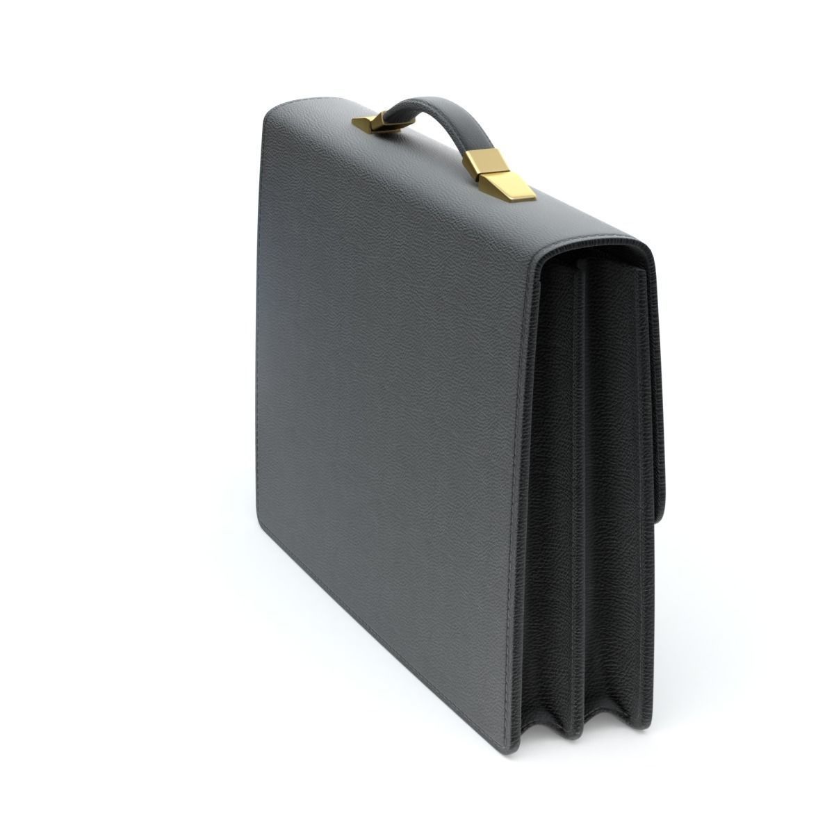 Leather Briefcase 3D model_2