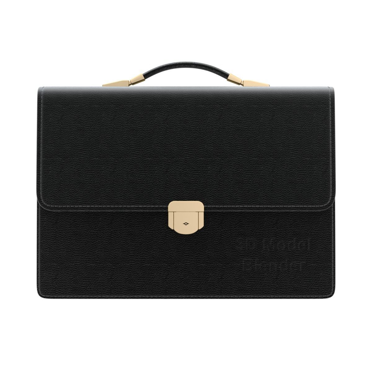 Leather Briefcase 3D model_4