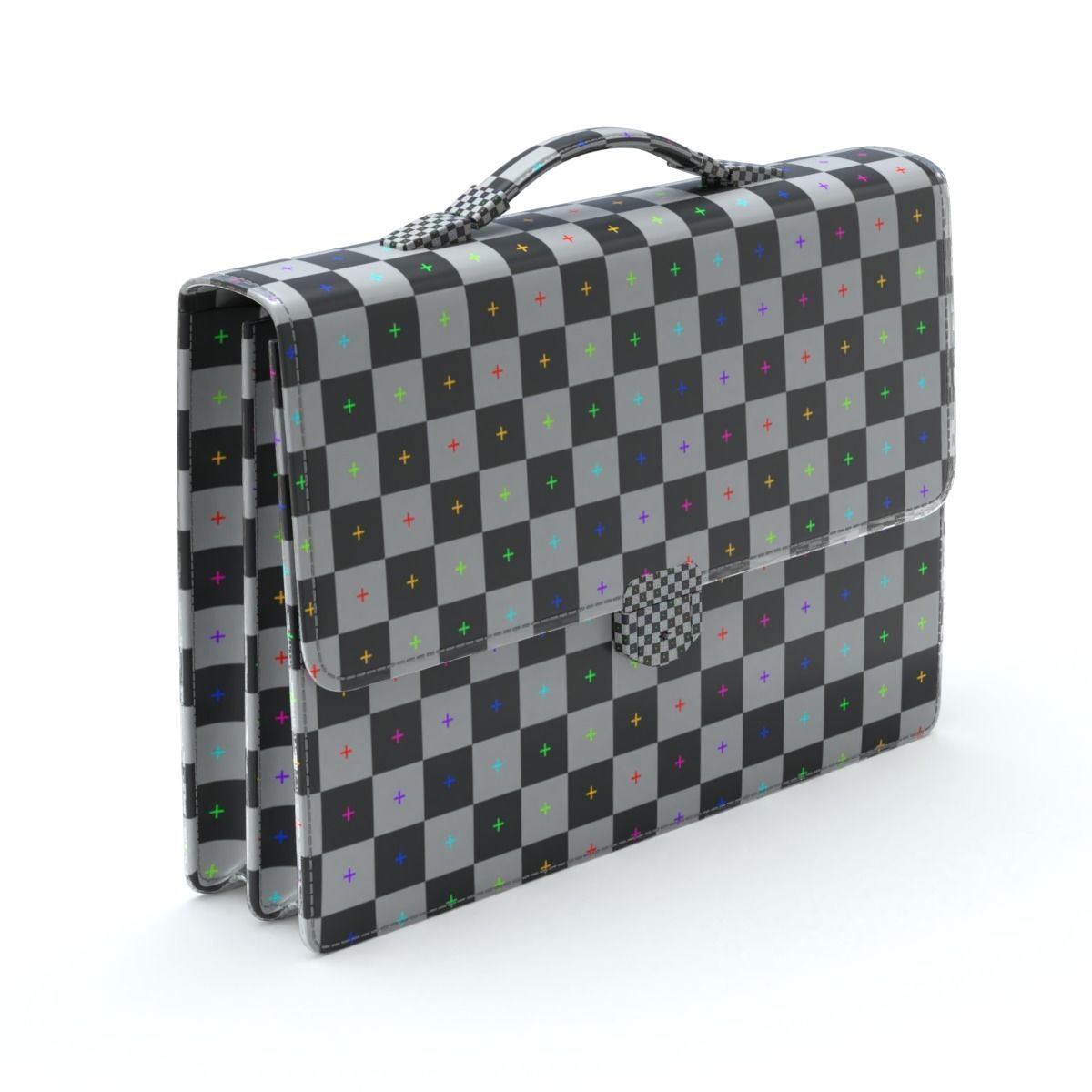 Leather Briefcase 3D model_9