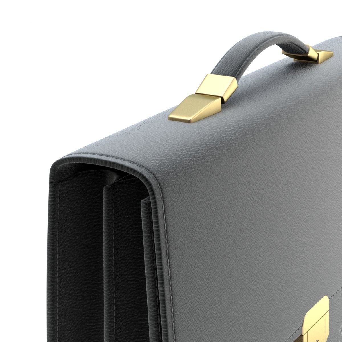 Leather Briefcase 3D model_8