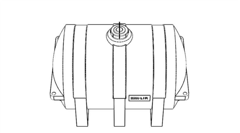  water tank 2000 LTR 3D print model - Compliant Tank  3D print model_3