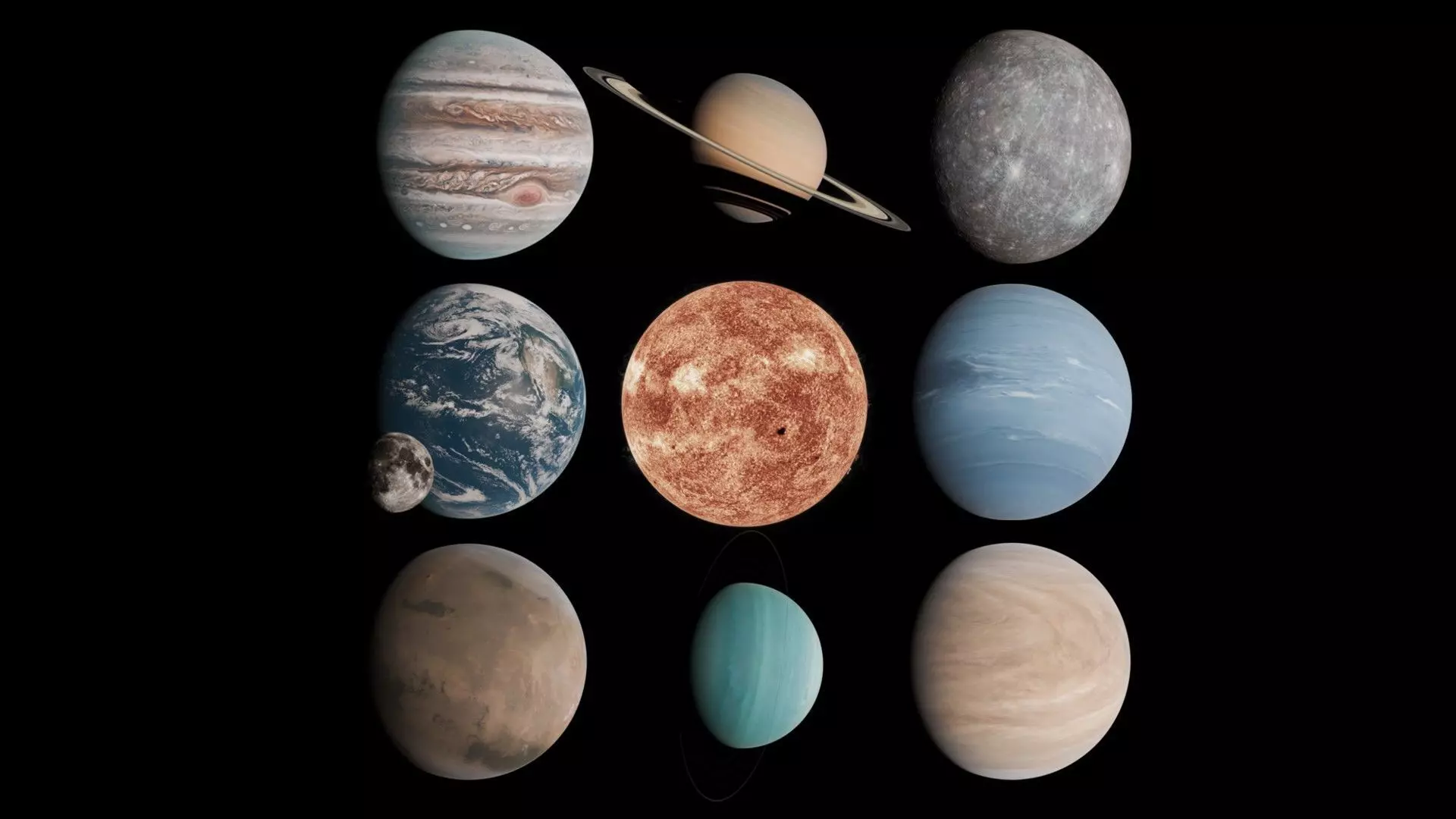 Solar System 16K Photorealistic Low-poly 3D model_0