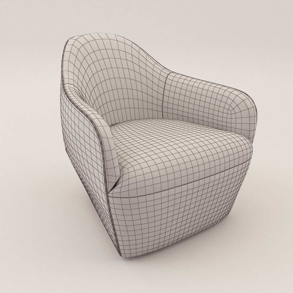 Armchair Isanka - Design by EOOS - Walter Knoll 3D model_3