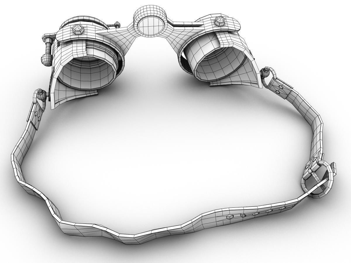 Steampunk Goggles Low-poly 3D model_19