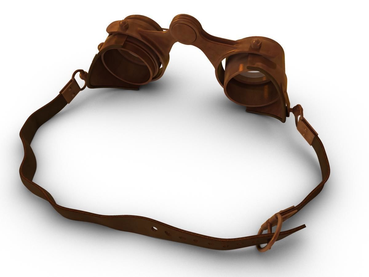 Steampunk Goggles Low-poly 3D model_3