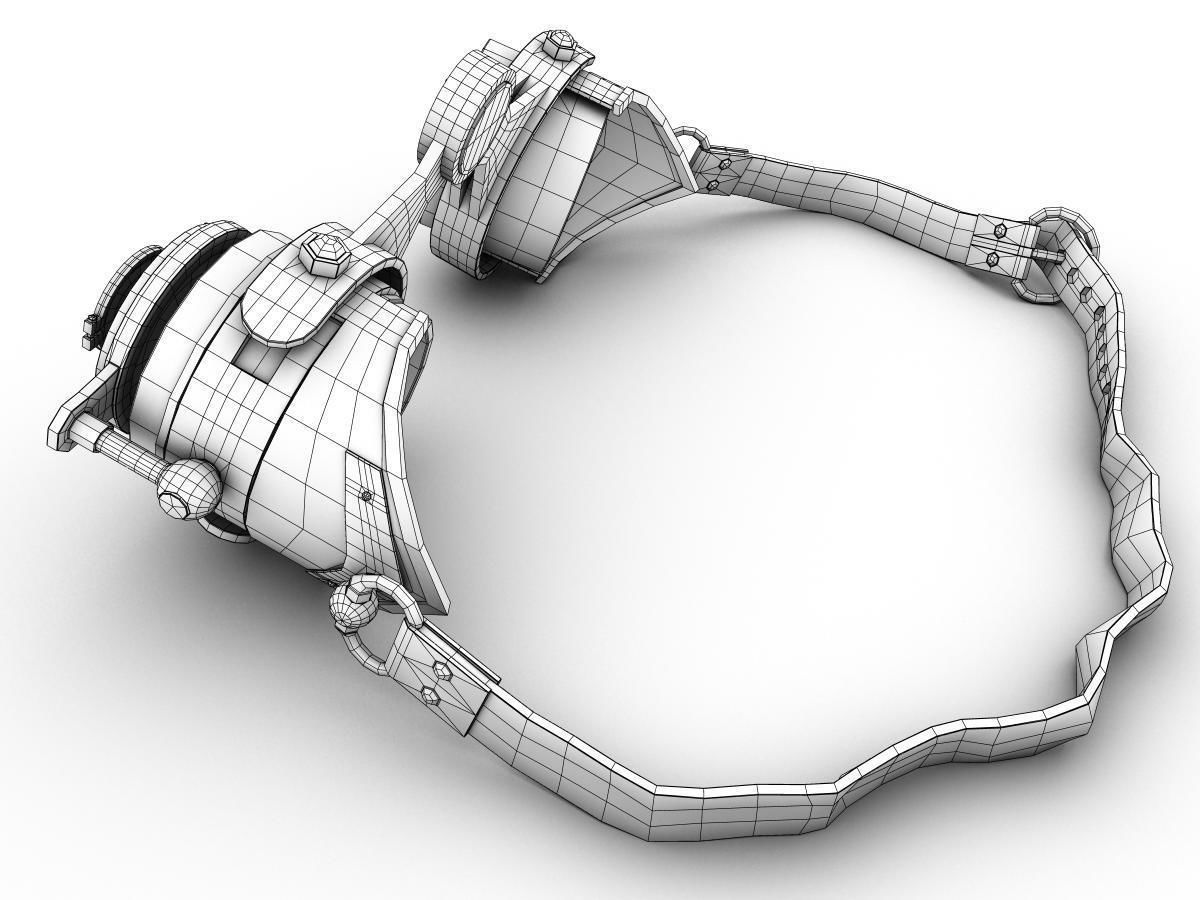 Steampunk Goggles Low-poly 3D model_16