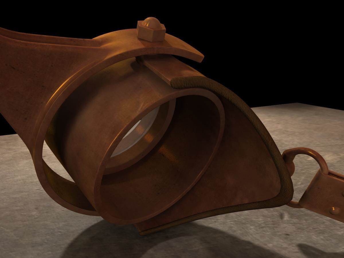 Steampunk Goggles Low-poly 3D model_30