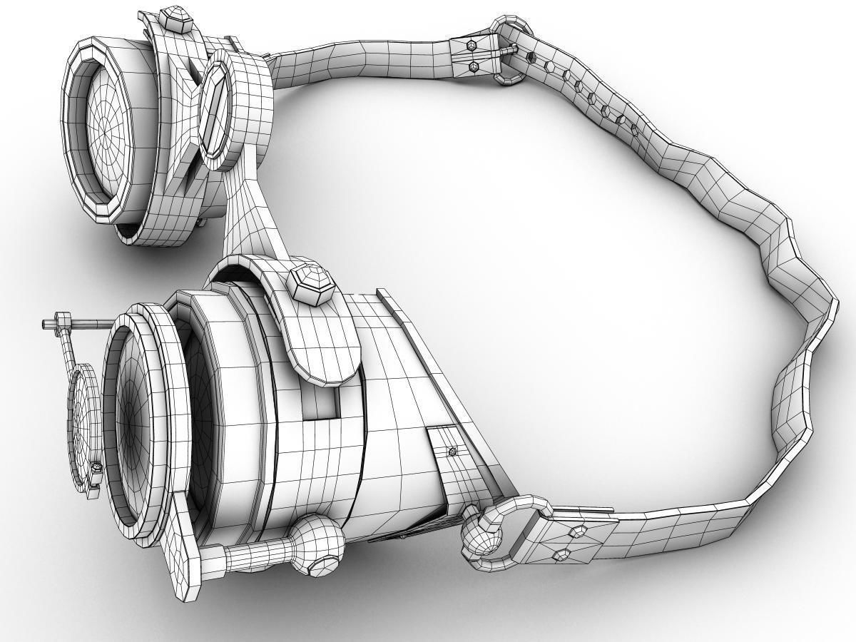 Steampunk Goggles Low-poly 3D model_13