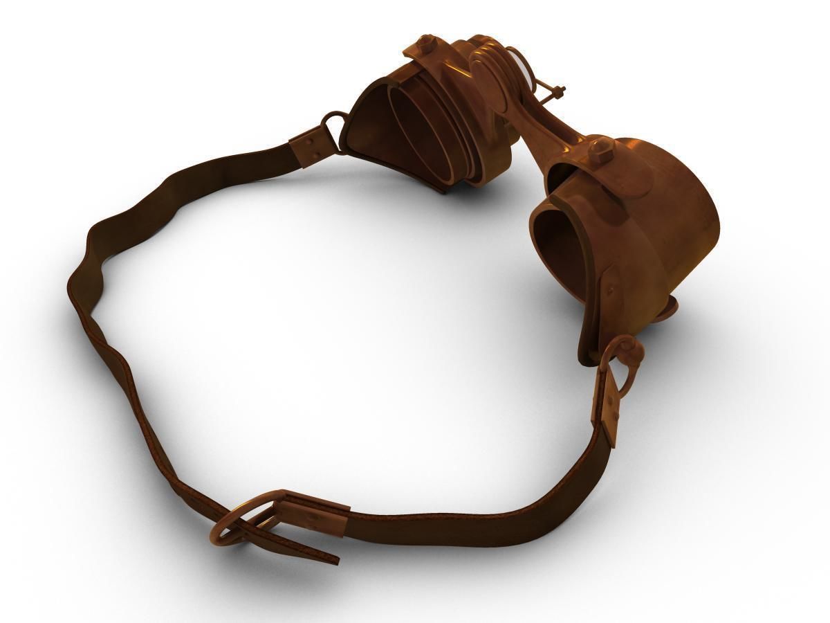 Steampunk Goggles Low-poly 3D model_7