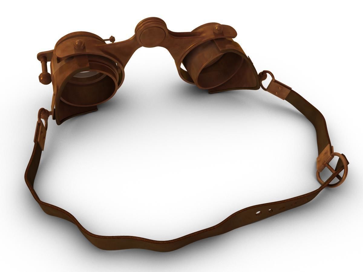 Steampunk Goggles Low-poly 3D model_2