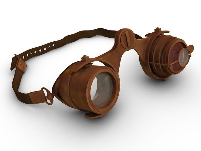 Steampunk Goggles Low-poly 3D model