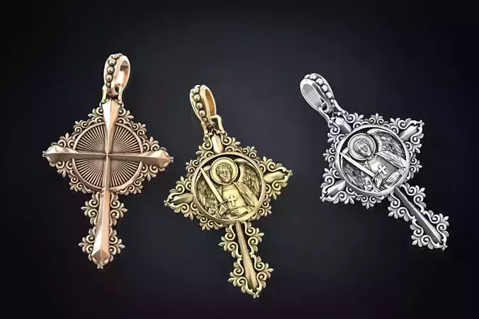 Cross with patterns Archangel Michael 304