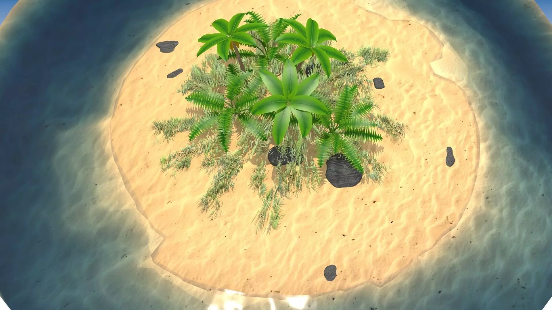 palm island Free low-poly 3D model