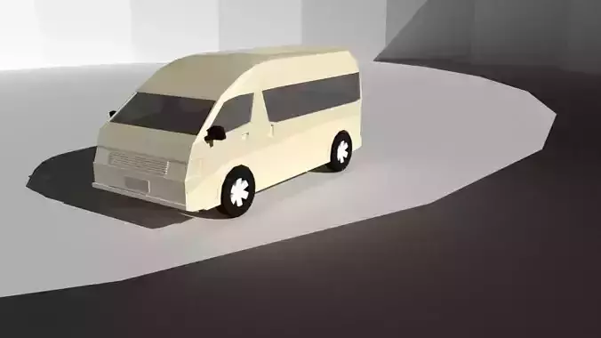 Toyota hiace  Low-poly 3D model