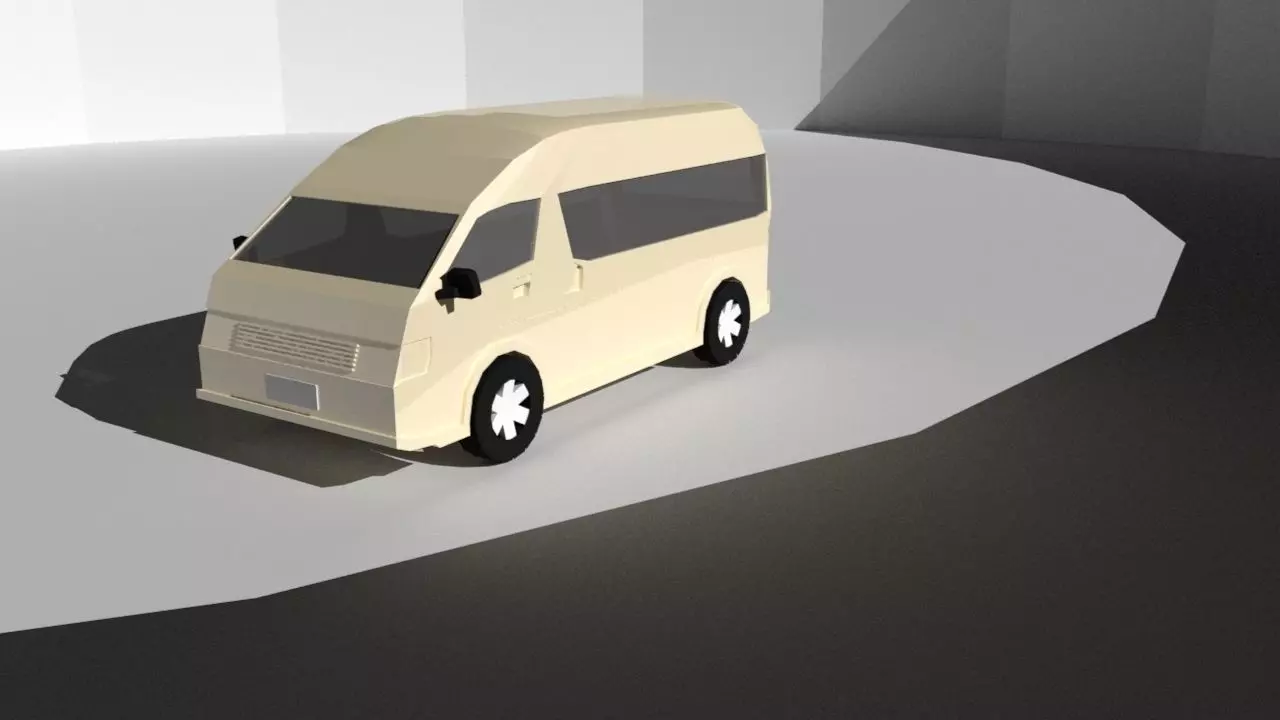 Toyota hiace Low-poly 3D model