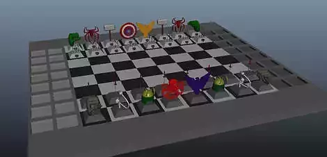 Marvel Chess Game 3D print model