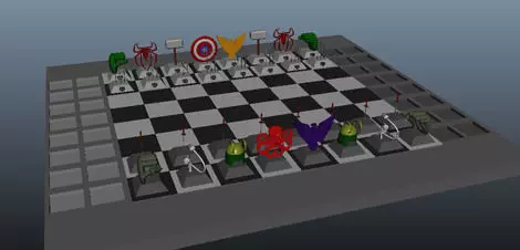 Marvel Chess Game 3D print model_0