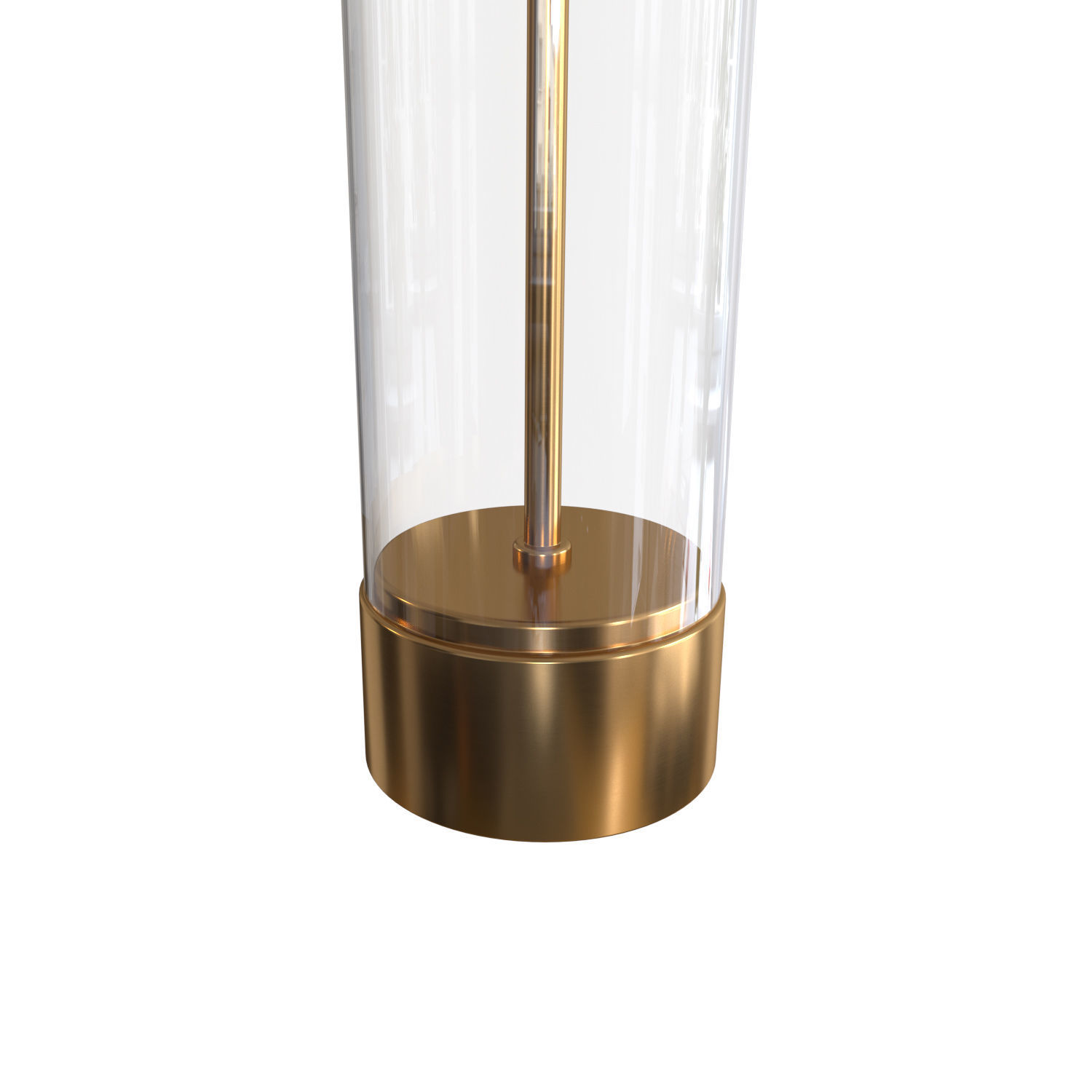 West Elm Acrylic Column nickel and brass finish Table lamp 3D model_3