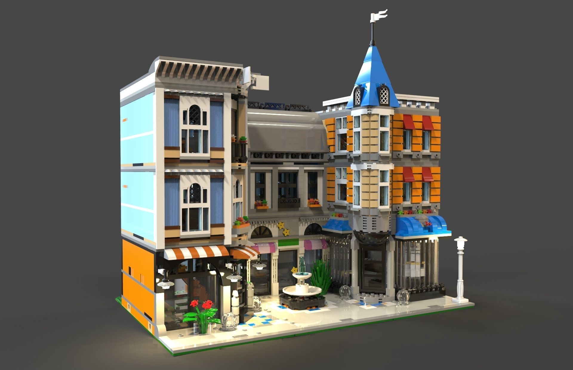 Lego Area Low-poly 3D model_7