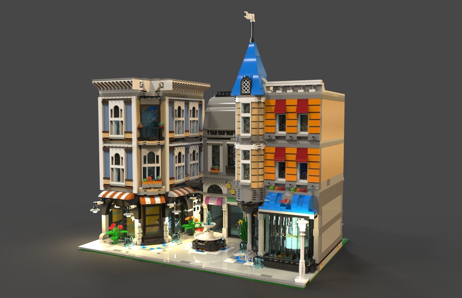 Lego Area Low-poly 3D model_6