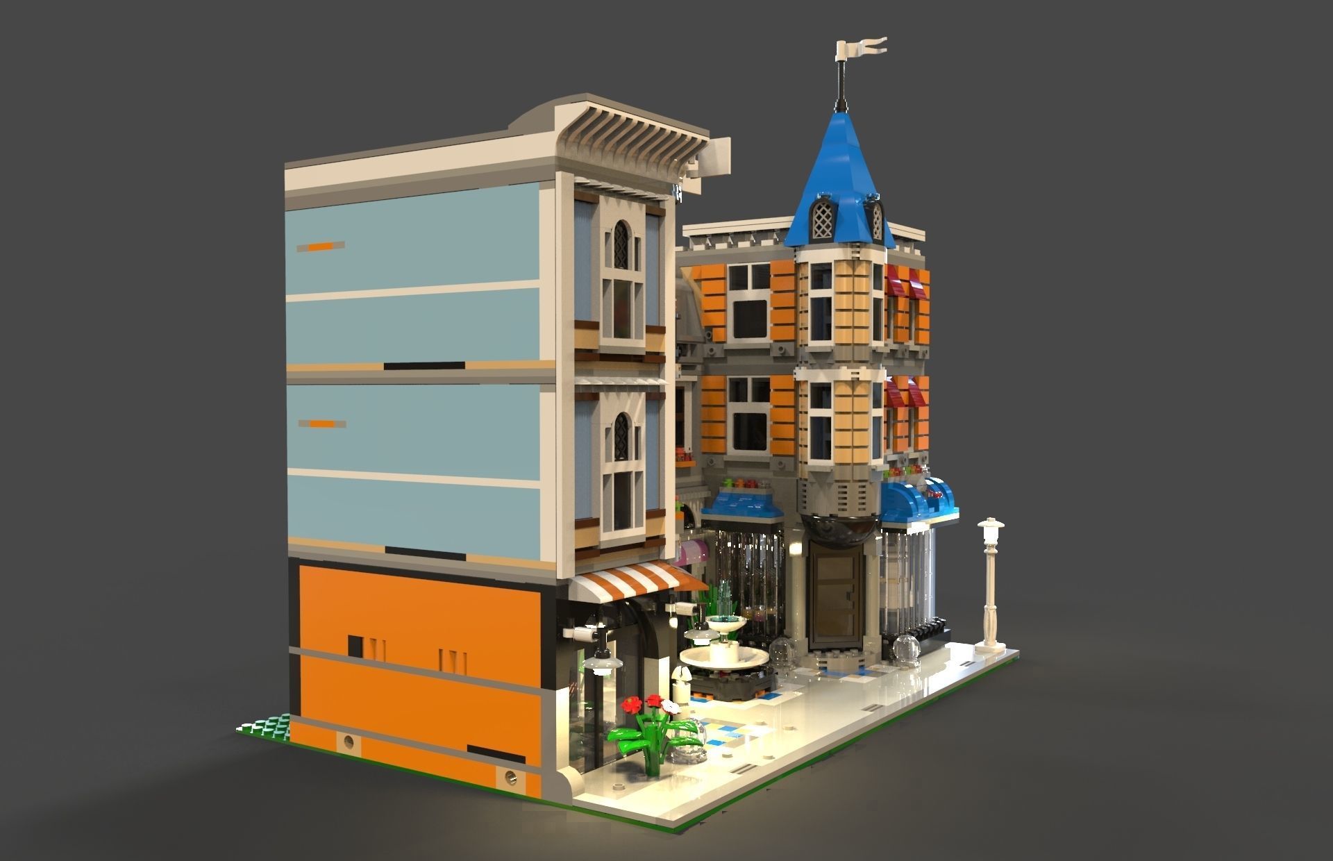 Lego Area Low-poly 3D model_1