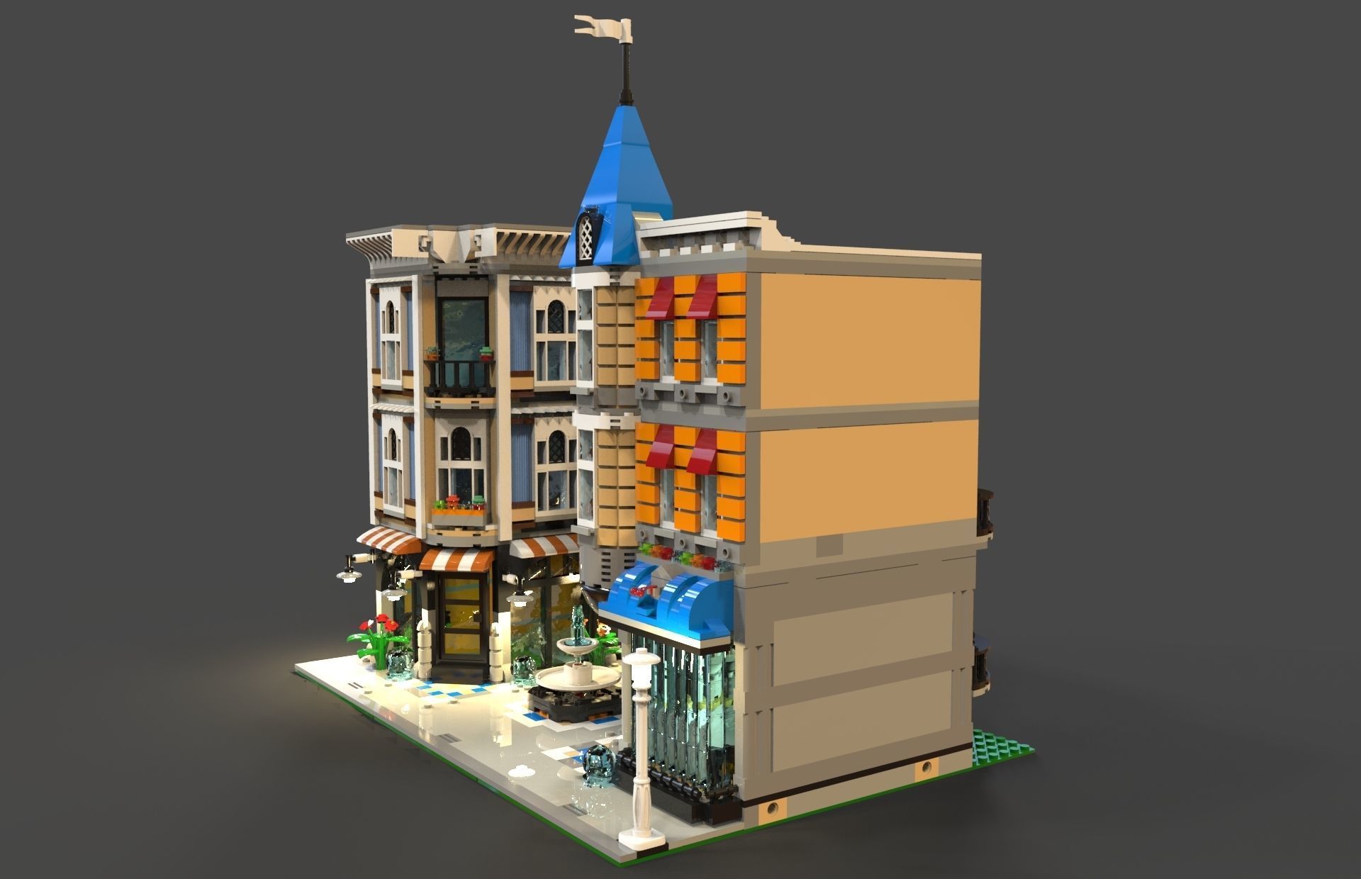 Lego Area Low-poly 3D model_3