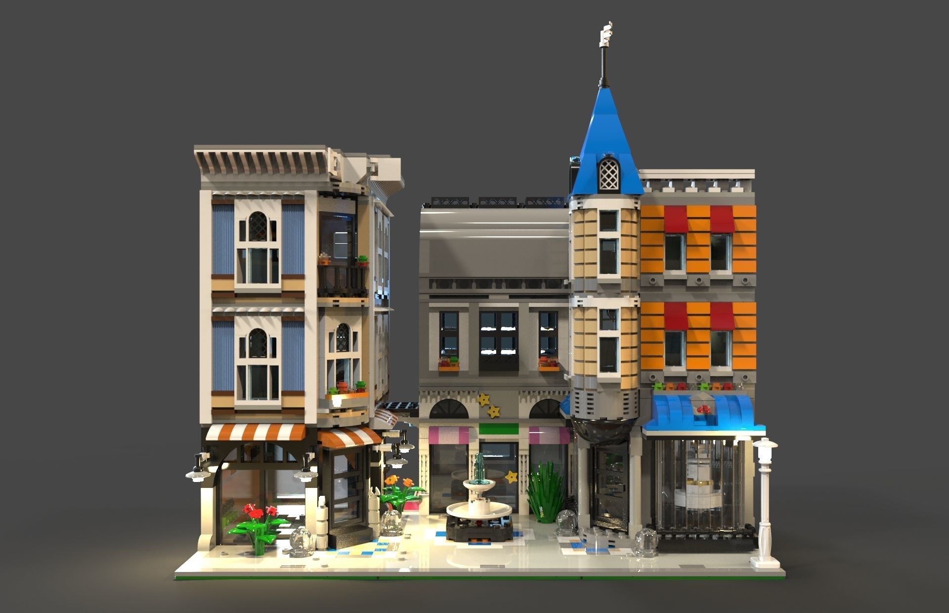 Lego Area Low-poly 3D model_8