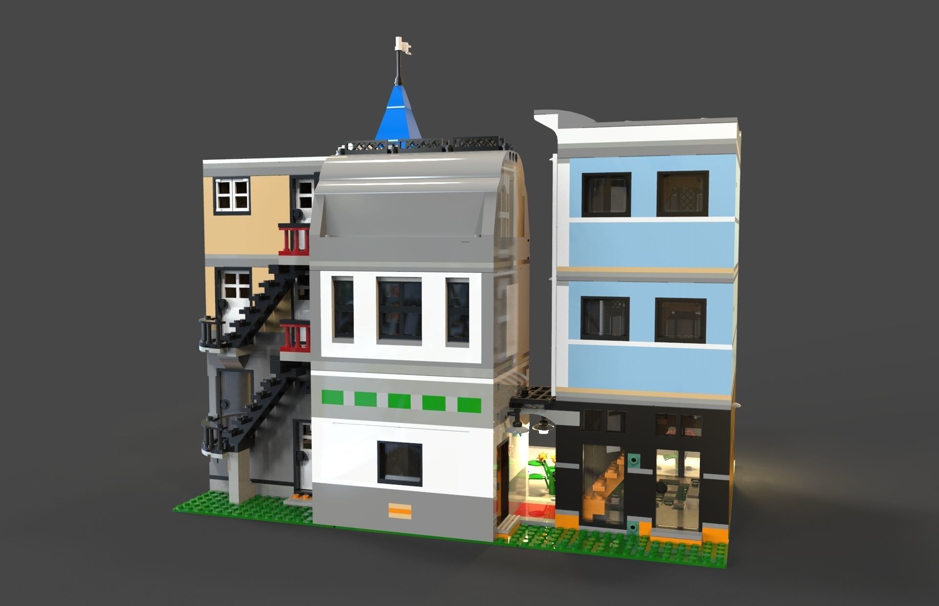 Lego Area Low-poly 3D model_2