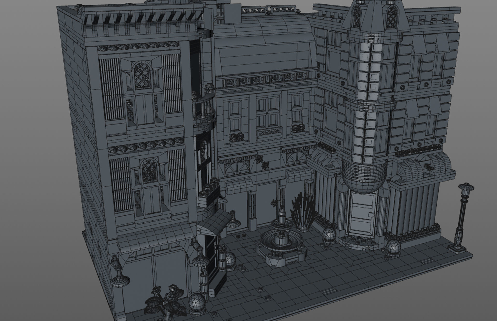 Lego Area Low-poly 3D model_9