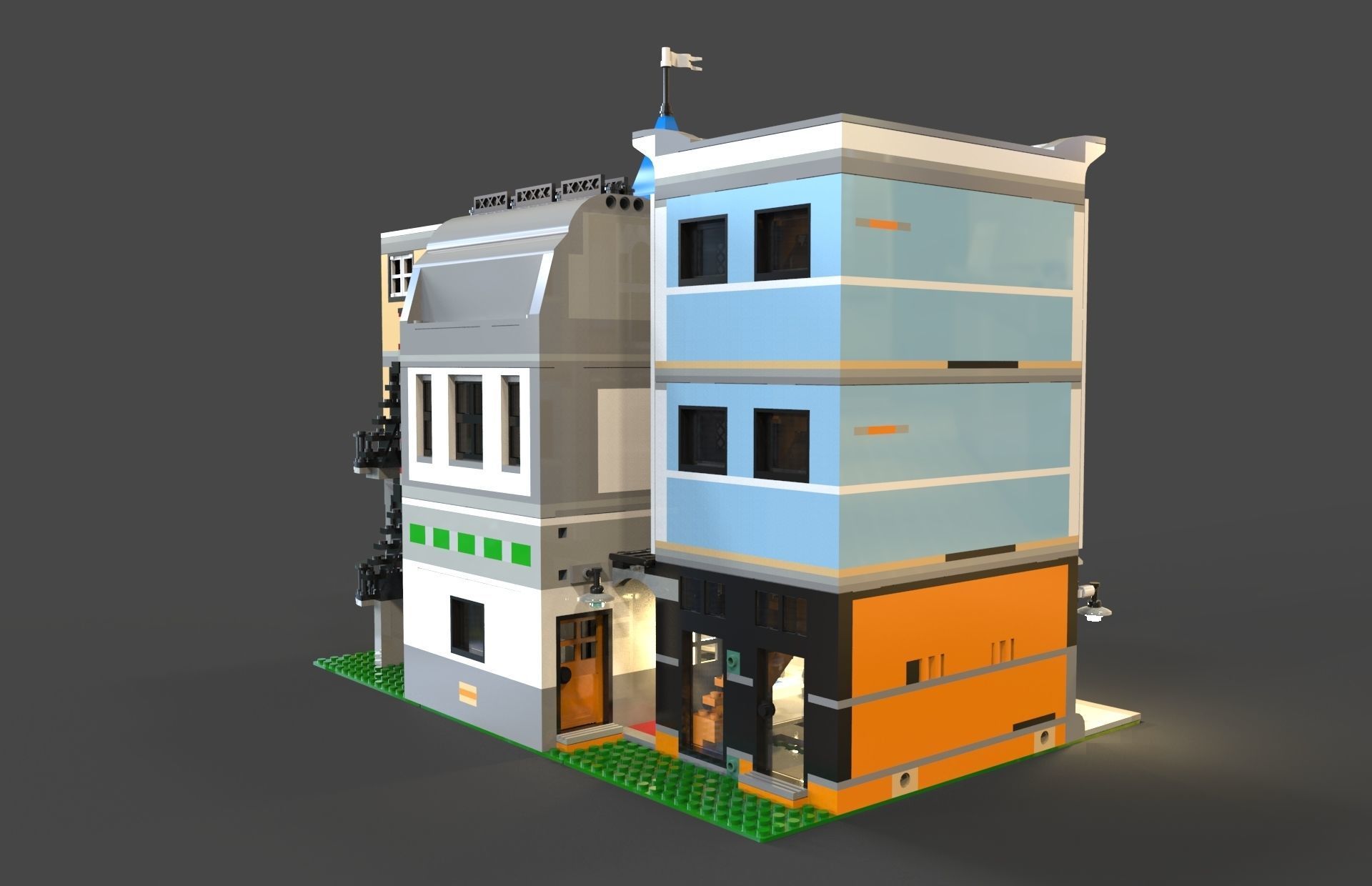 Lego Area Low-poly 3D model_5