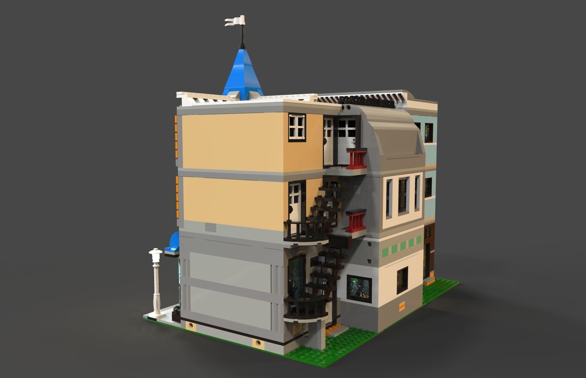 Lego Area Low-poly 3D model_4